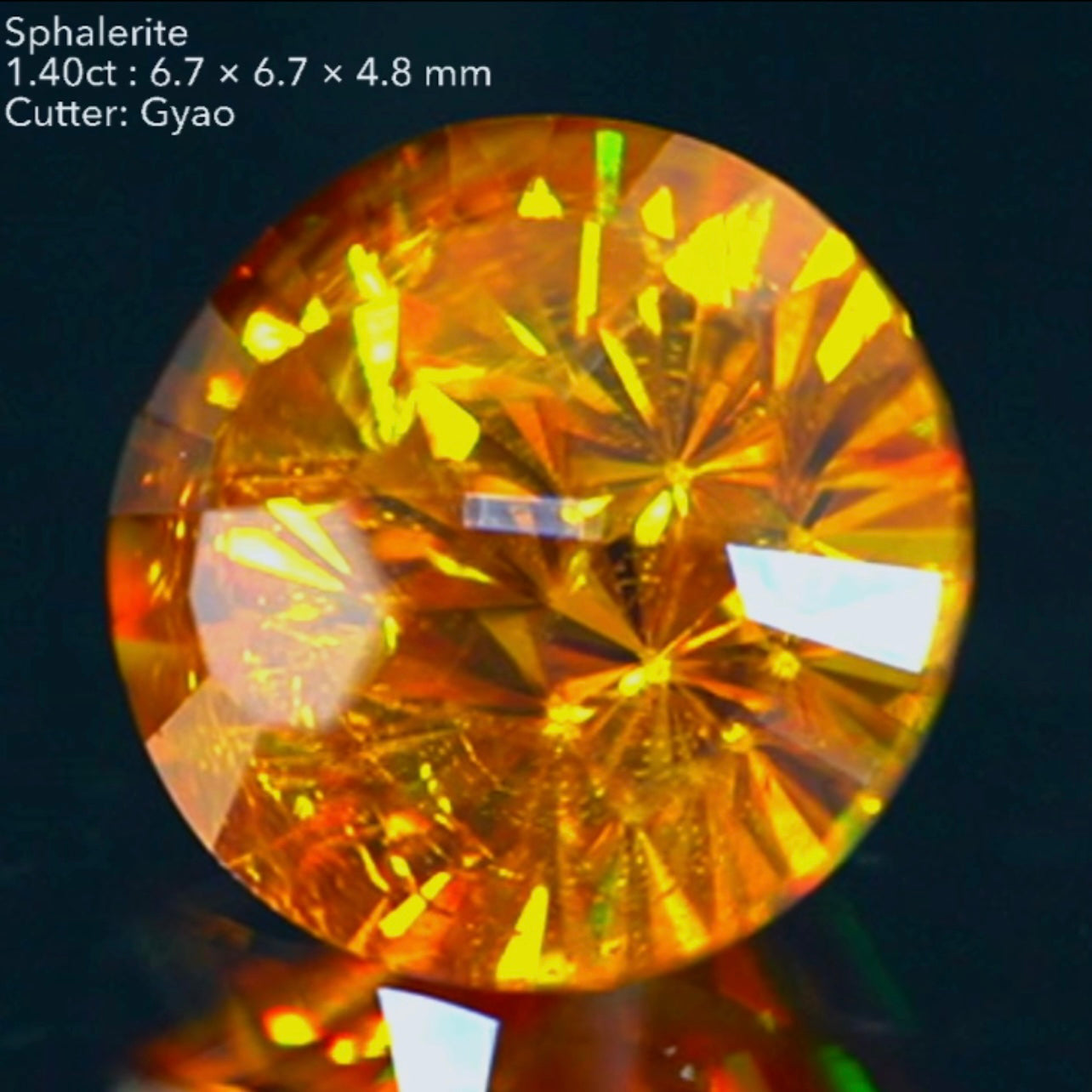 中心にポツンと一粒キューブ🎁✨スファレライト1.40ct✨厚みが活きた深みのある輝き👍ゲオちゃん作品💎2/10スタート〜3/10終了🤣