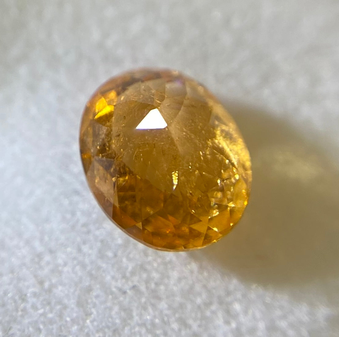 【キューブスターカット】スペサタイト(マンダリン)ガーネット 1.16ct✨ゲオちゃん作品