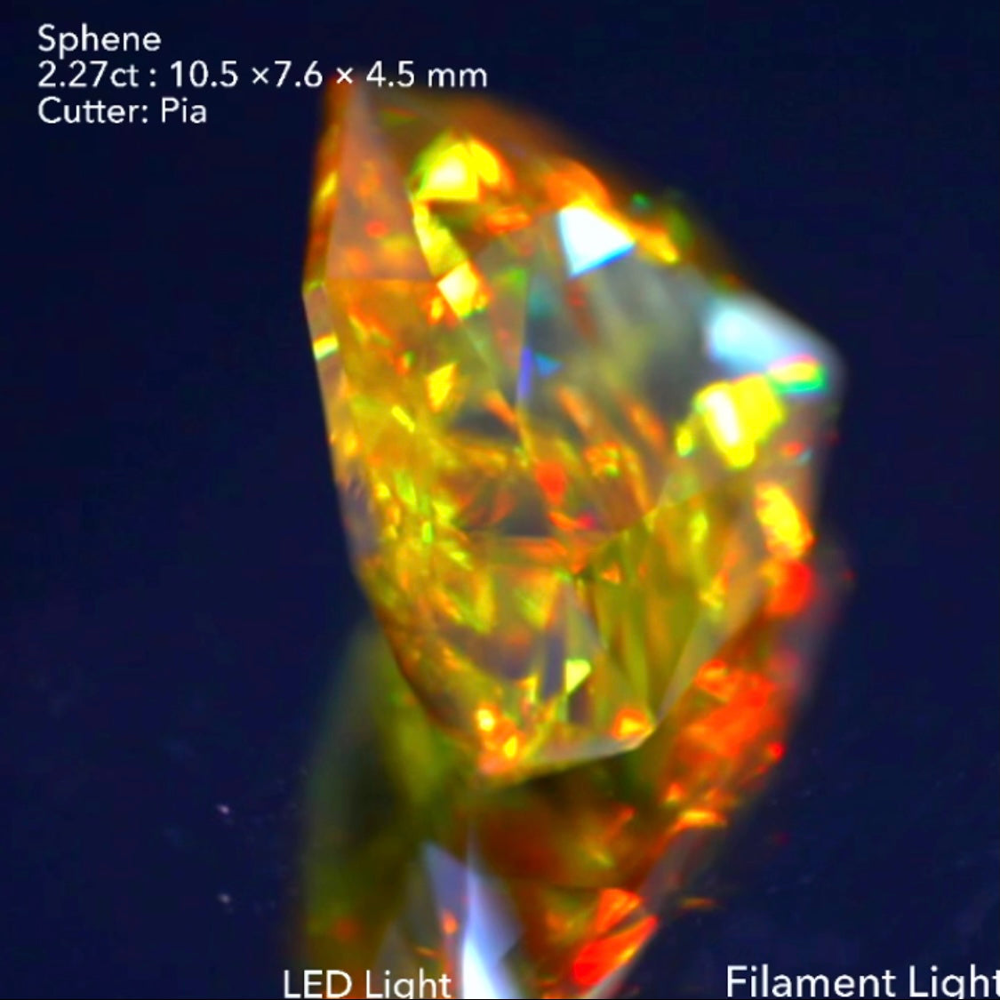 煌めく槍型✨マダガスカル産スフェーン2.27ct💎ピアッちゃん作品