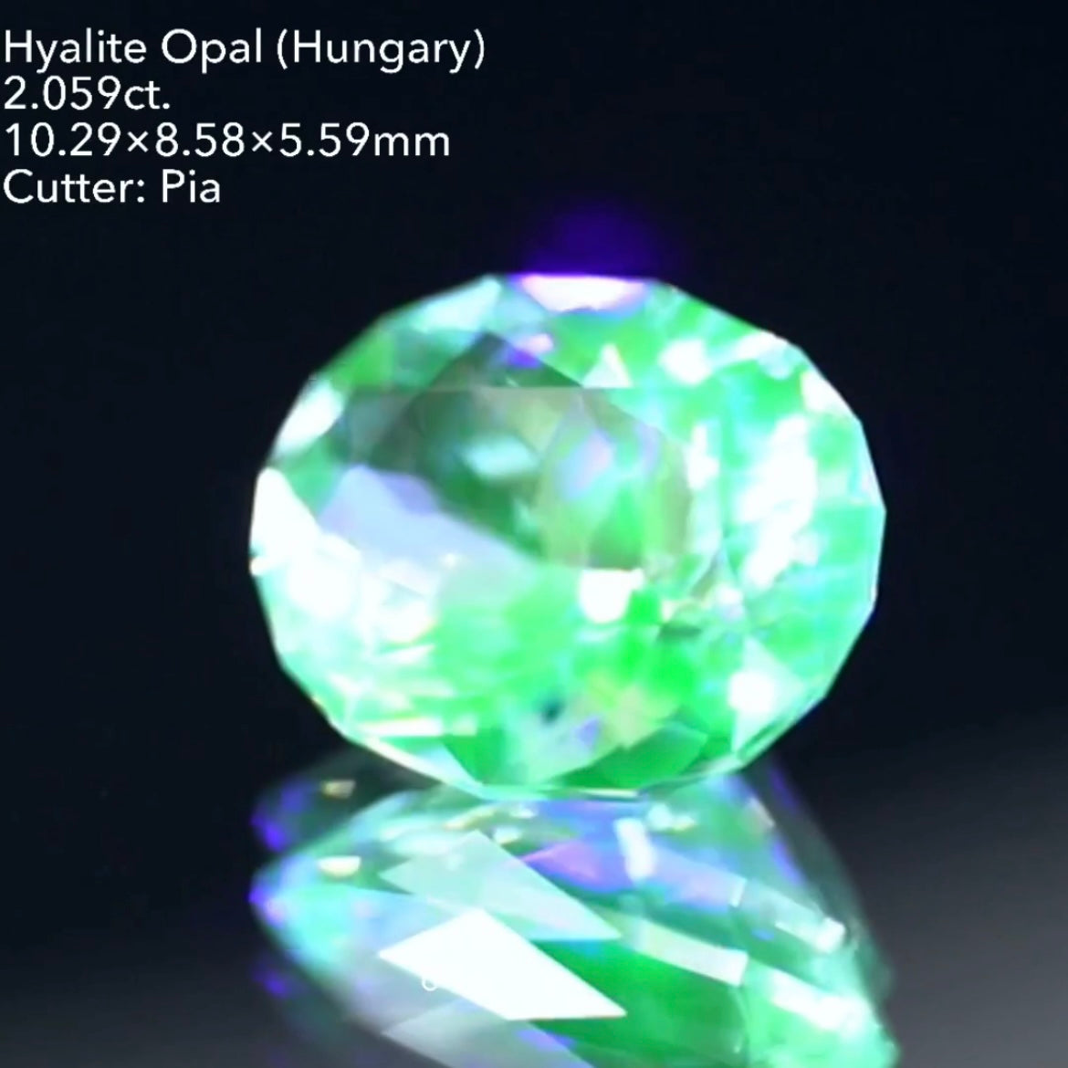 【ZB無制限】オーバル★まさかの2ct!ハンガリー産ハイアライトオパール 2.059ct ★