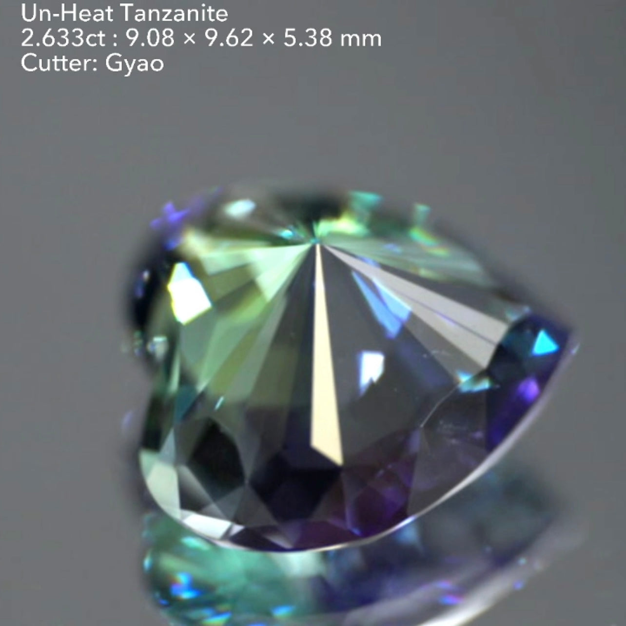 【SOLD OUT】ハートにキューブカットを施した世界に一つの美色非加熱タンザナイト(ゾイサイト)2.633ct💎ゲオちゃん作品🌈こちらはお問合せ一番乗り特価でご紹介です♪