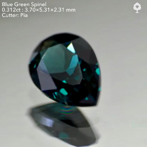 【SOLD OUT】ブルーグリーンスピネル0.312ct✨ピアッちゃん作品(LIVE中のお問合せ一番乗り特価でのご紹介です)