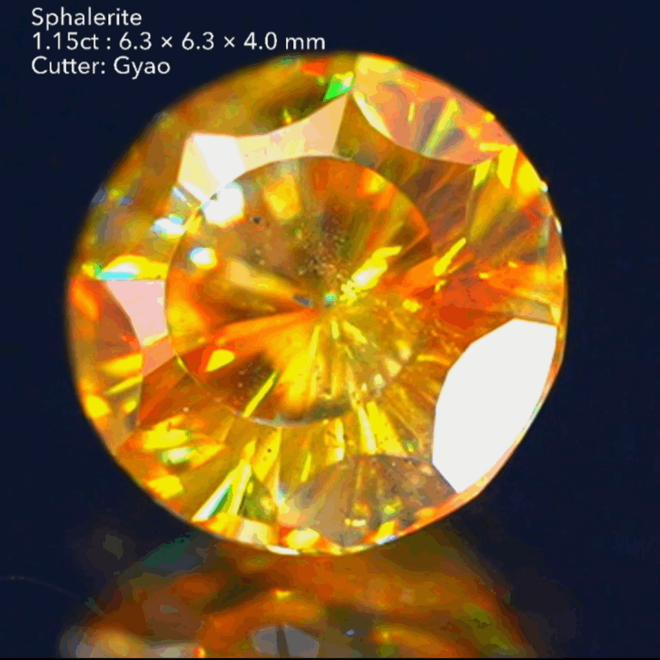 輝く太陽を独り占め☀️スファレライト1.15ct✨新コイン風カット👍ゲオちゃん作品