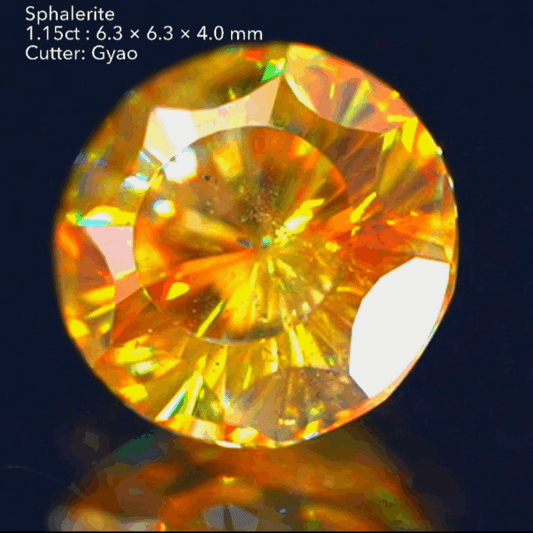 輝く太陽を独り占め☀️スファレライト1.15ct✨新コイン風カット👍ゲオちゃん作品
