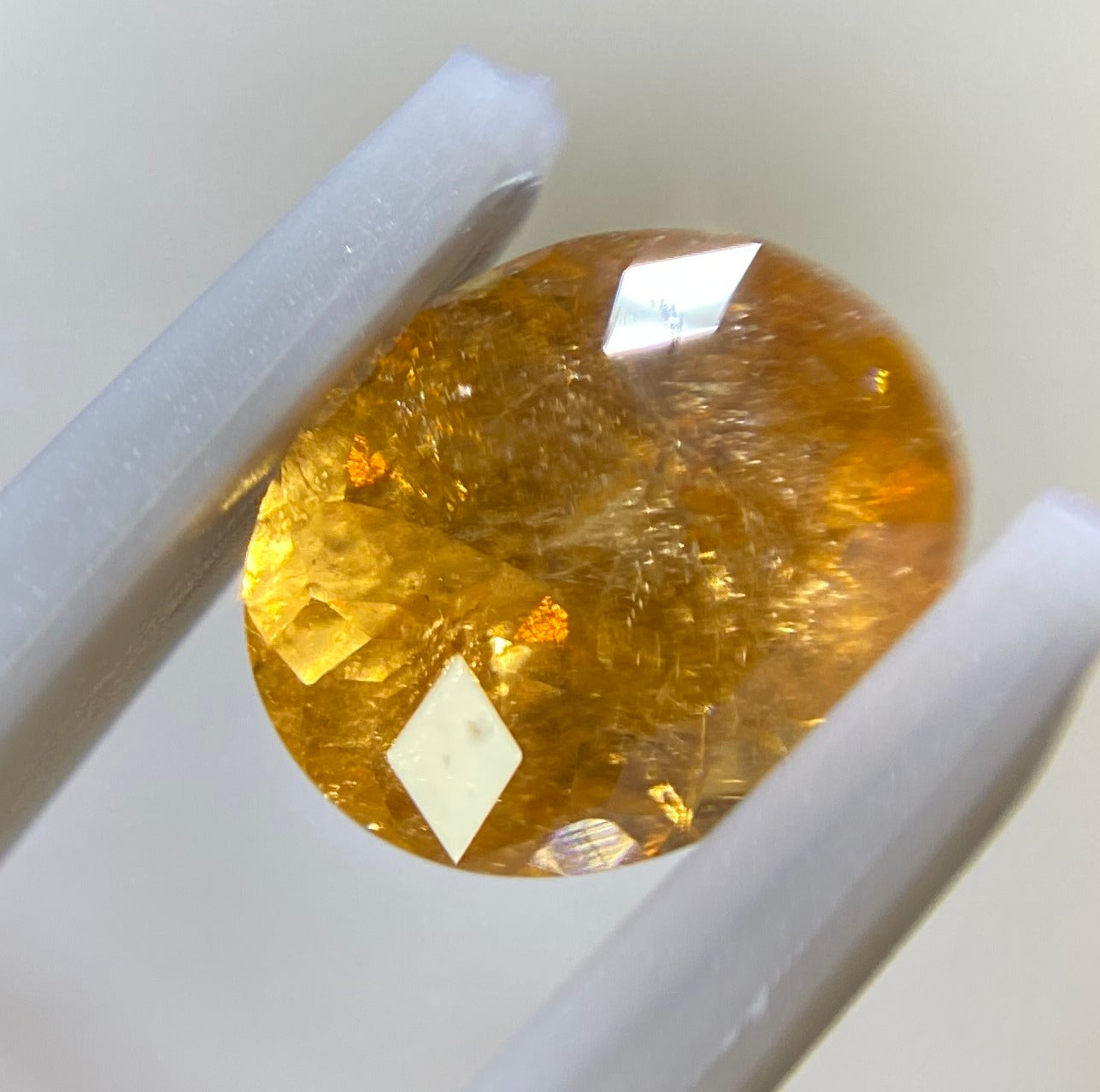 【キューブスターカット】スペサタイト(マンダリン)ガーネット 1.16ct✨ゲオちゃん作品