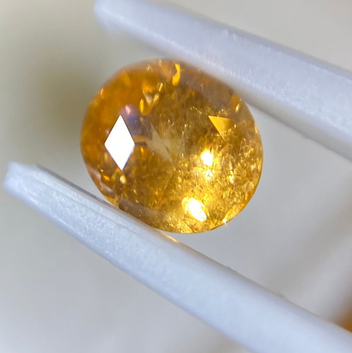 【キューブスターカット】スペサタイト(マンダリン)ガーネット 1.16ct✨ゲオちゃん作品