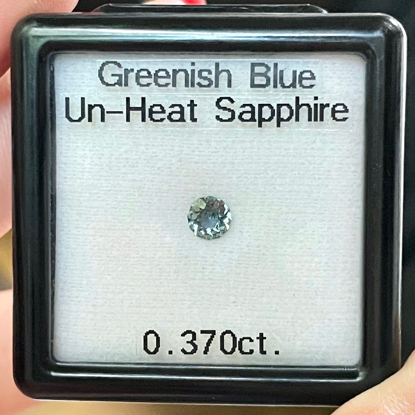 【お客さま専用⭐️】サファイアなのに十二角形ラウンド✨みずみずしい輝きの非加熱サファイア0.370ct✨ピアッちゃん作品【コランダム夏祭りスペシャル特価❗️】