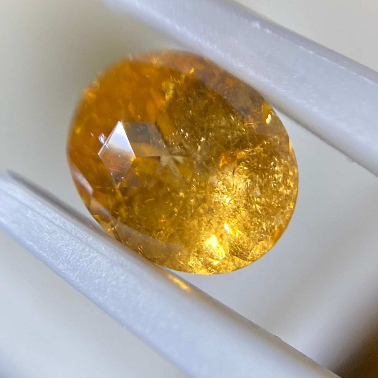 【キューブスターカット】スペサタイト(マンダリン)ガーネット 1.16ct✨ゲオちゃん作品