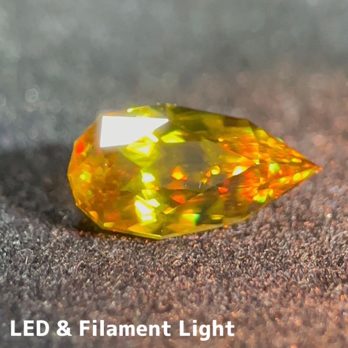 6ctから抽出された鋭くギラめくシャープペアシェイプ★スフェーン1.885ct ピアッちゃん作品★ハラキリプライス