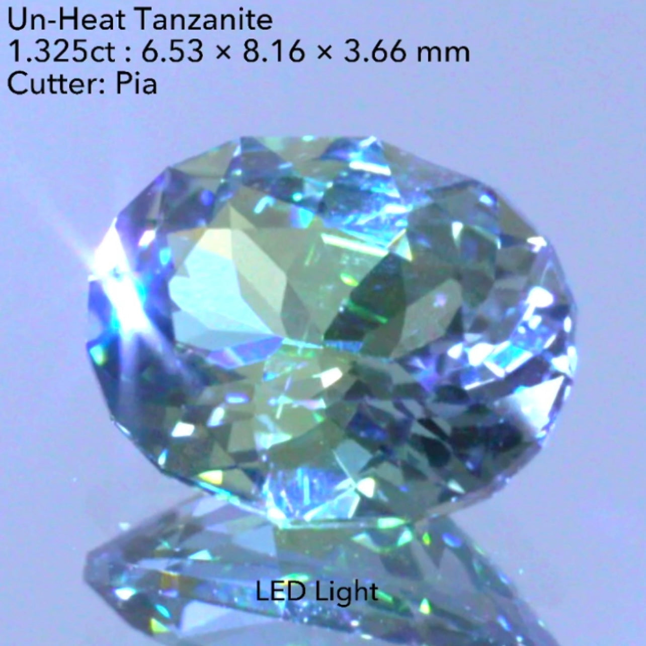 大きい面に広がる“美色グリーン”と“うるうる感”✨👍非加熱ゾイサイト(タンザナイト)1.325ct💎ピアッちゃん作品✨今なら『クーポン or ZB』のご利用もOK❗️