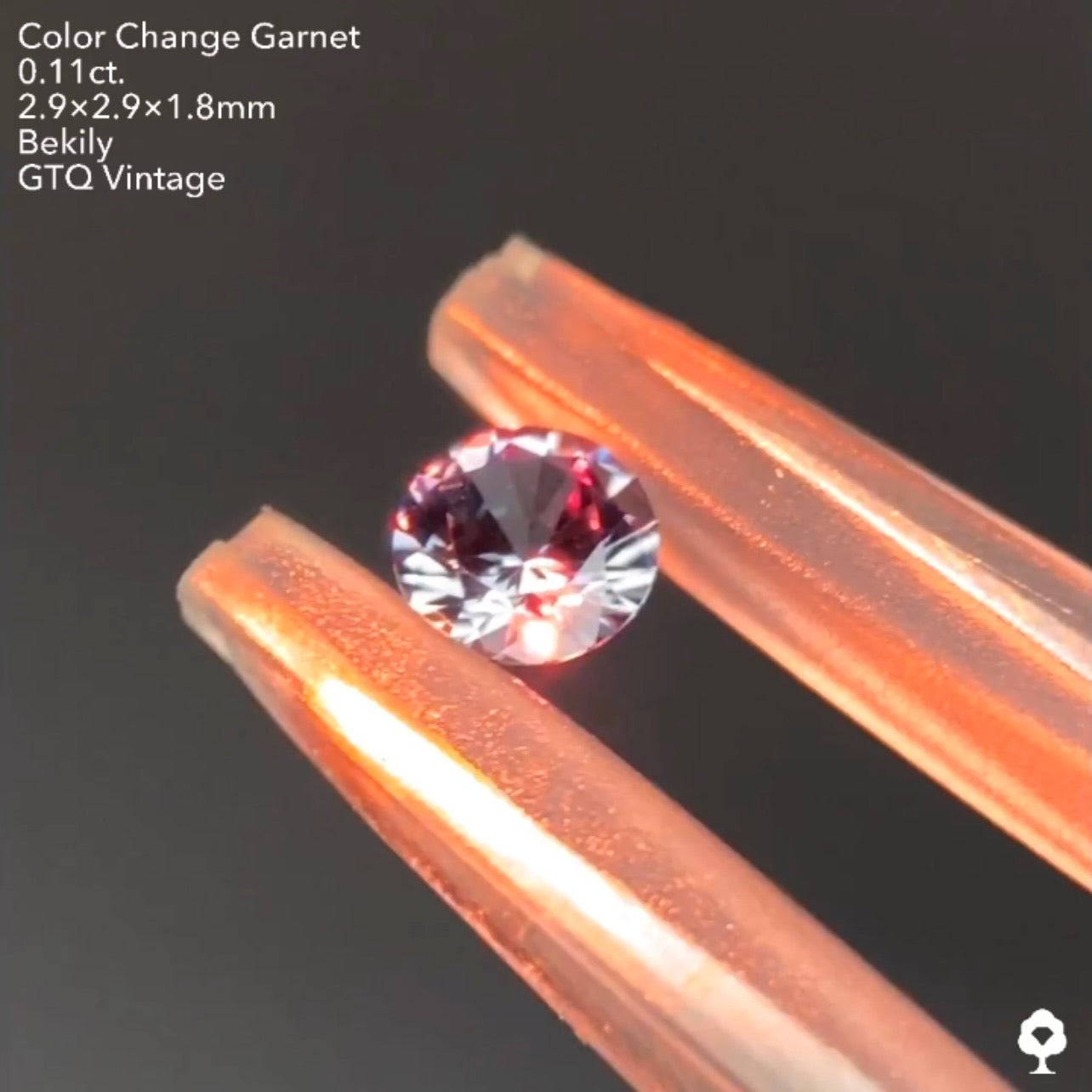 カッコよくてレアなグレーのベキリー(カラーチェンジ)ガーネット0.11ct❤️🔥