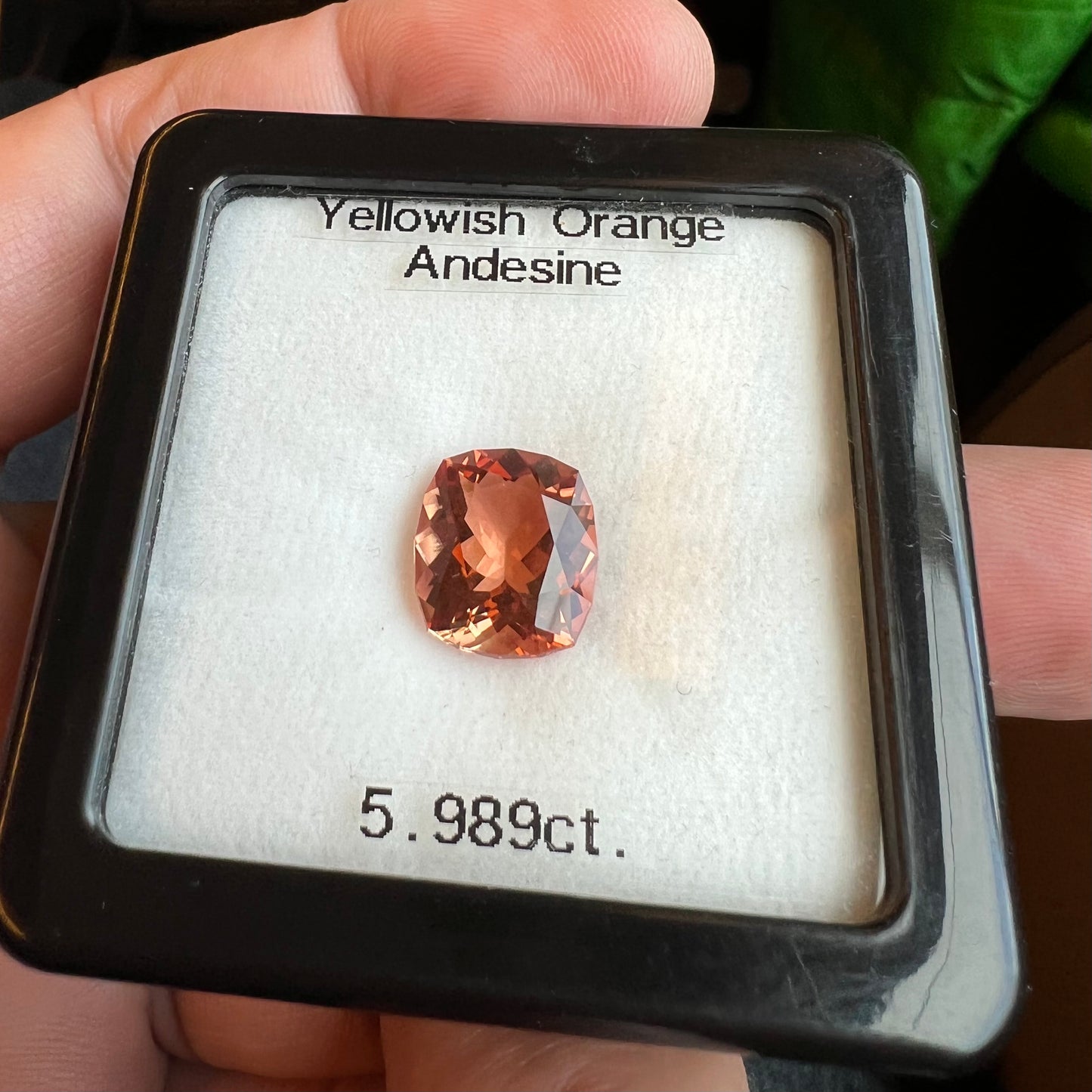 超美色シェリー系オレンジ✨大粒コンゴ産アンデシン5.989ct💎1/23スタート〜2/23終了🤣 ピアッちゃん作品🎁