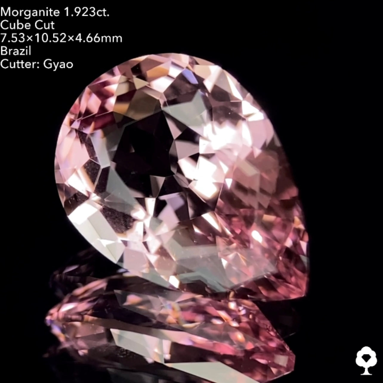 【お客さま専用★】キューブカットを施した美色モルガナイト1.923ct