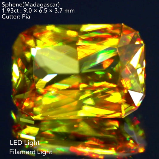 オクタゴンとは違うエレガントな煌きの“12角形”🌈マダガスカル産スフェーン1.93ct✨ピアッちゃん作品💎