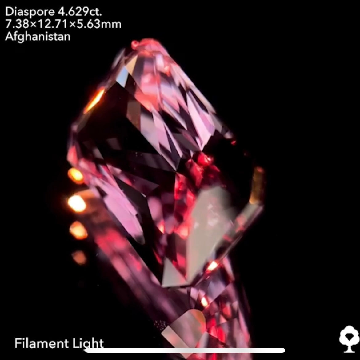 ゲオちゃんのオクタゴンリボンカット!ワンポイントプラスでより洗練された輝き★ダイアスポア4.629ct【カッター当てクイズ作品③】