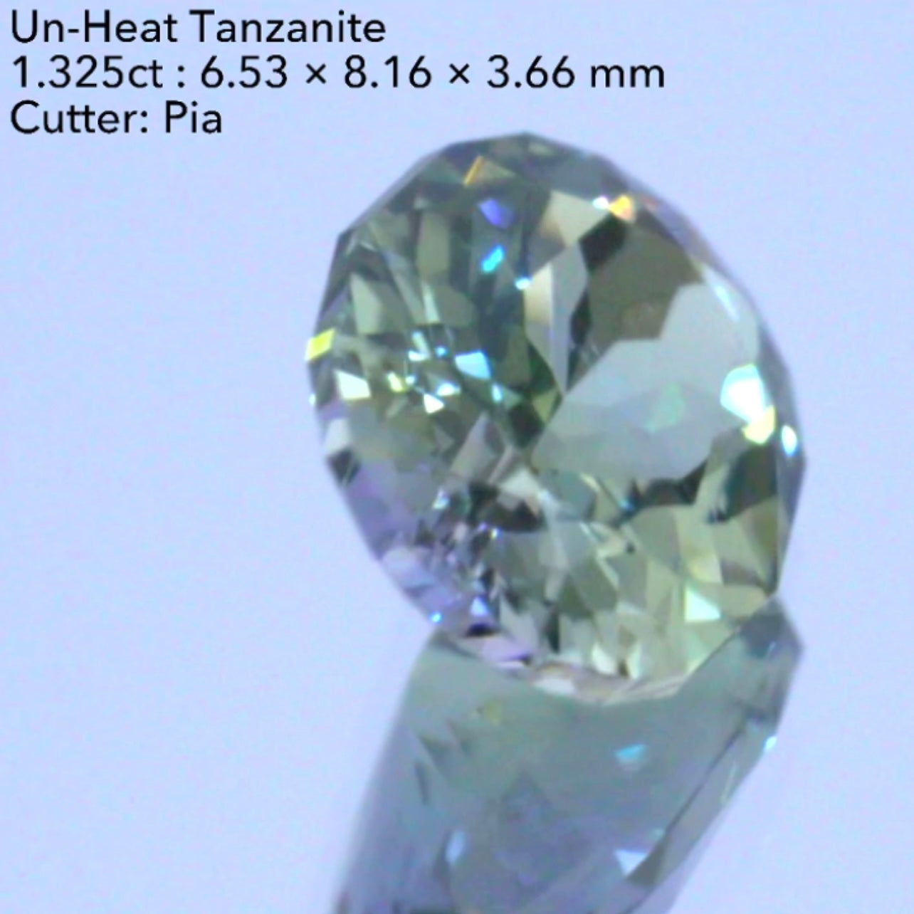 大きい面に広がる“美色グリーン”と“うるうる感”✨👍非加熱ゾイサイト(タンザナイト)1.325ct💎ピアッちゃん作品✨今なら『クーポン or ZB』のご利用もOK❗️