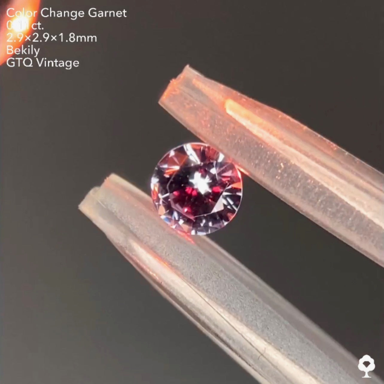 カッコよくてレアなグレーのベキリー(カラーチェンジ)ガーネット0.11ct❤️🔥