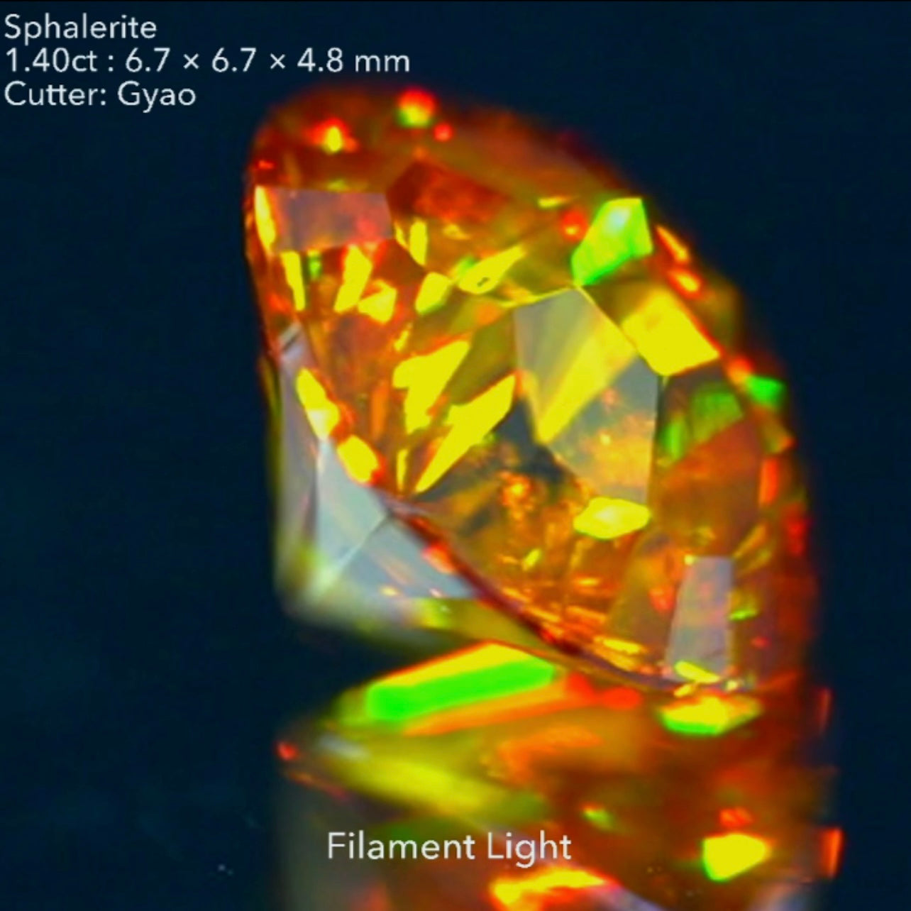 中心にポツンと一粒キューブ🎁✨スファレライト1.40ct✨厚みが活きた深みのある輝き👍ゲオちゃん作品💎2/10スタート〜3/10終了🤣