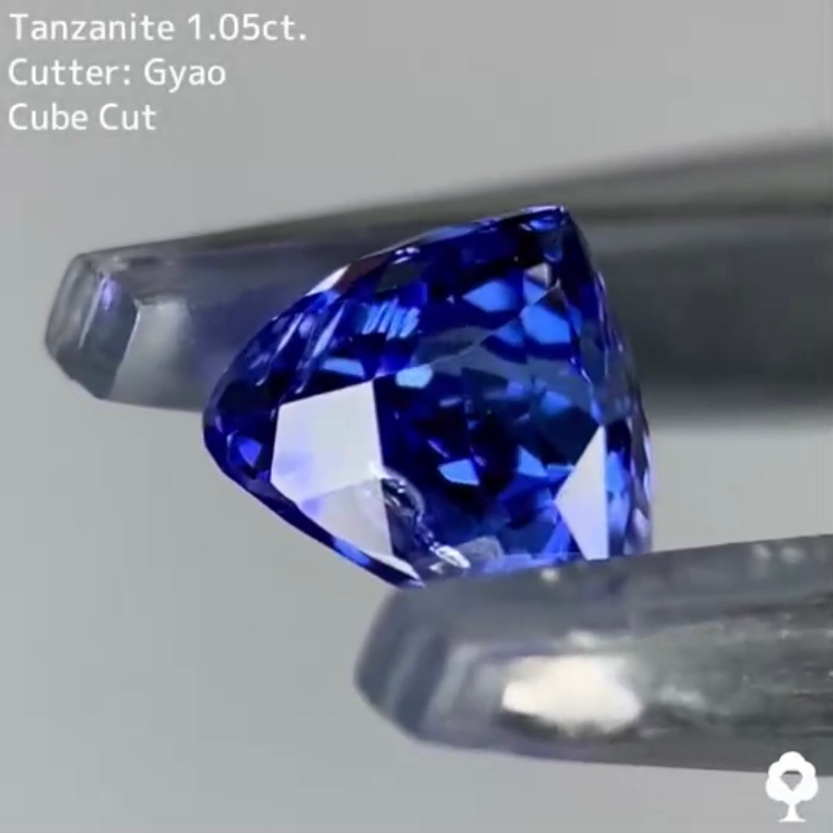 お手本のような美シェイプの美色ハート★タンザナイト 1.05ct ゲオちゃん【Cube cut】