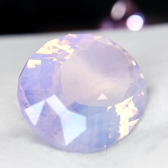 ご当選者さま専用【勝手にチャットプレキャン🎁NaNa Fujiko杯💎】バイカラーチックなミルキーアメジスト18.654ct✨ピアッちゃん作品〜宝石形が浮かぶZBカット〜