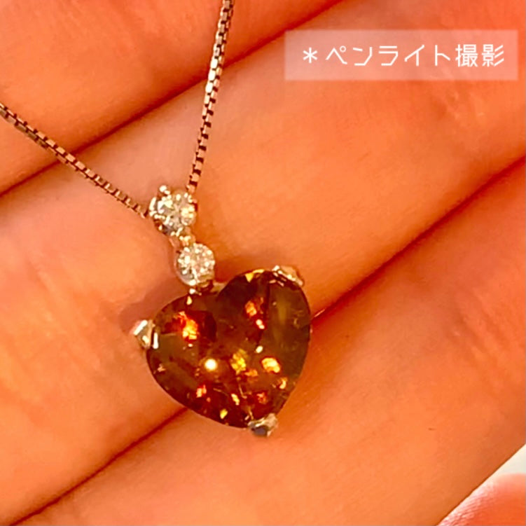 バフトップとウィスキーゴールドカラーがお洒落🎶✨K10ピンクゴールドのハートスフェーンペンダントトップ🧡コチラも新作❣️