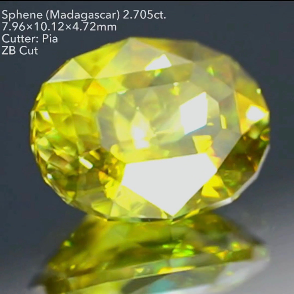 マダガスカル産スフェーン 2.705ct ZBカット ピアッちゃん作品