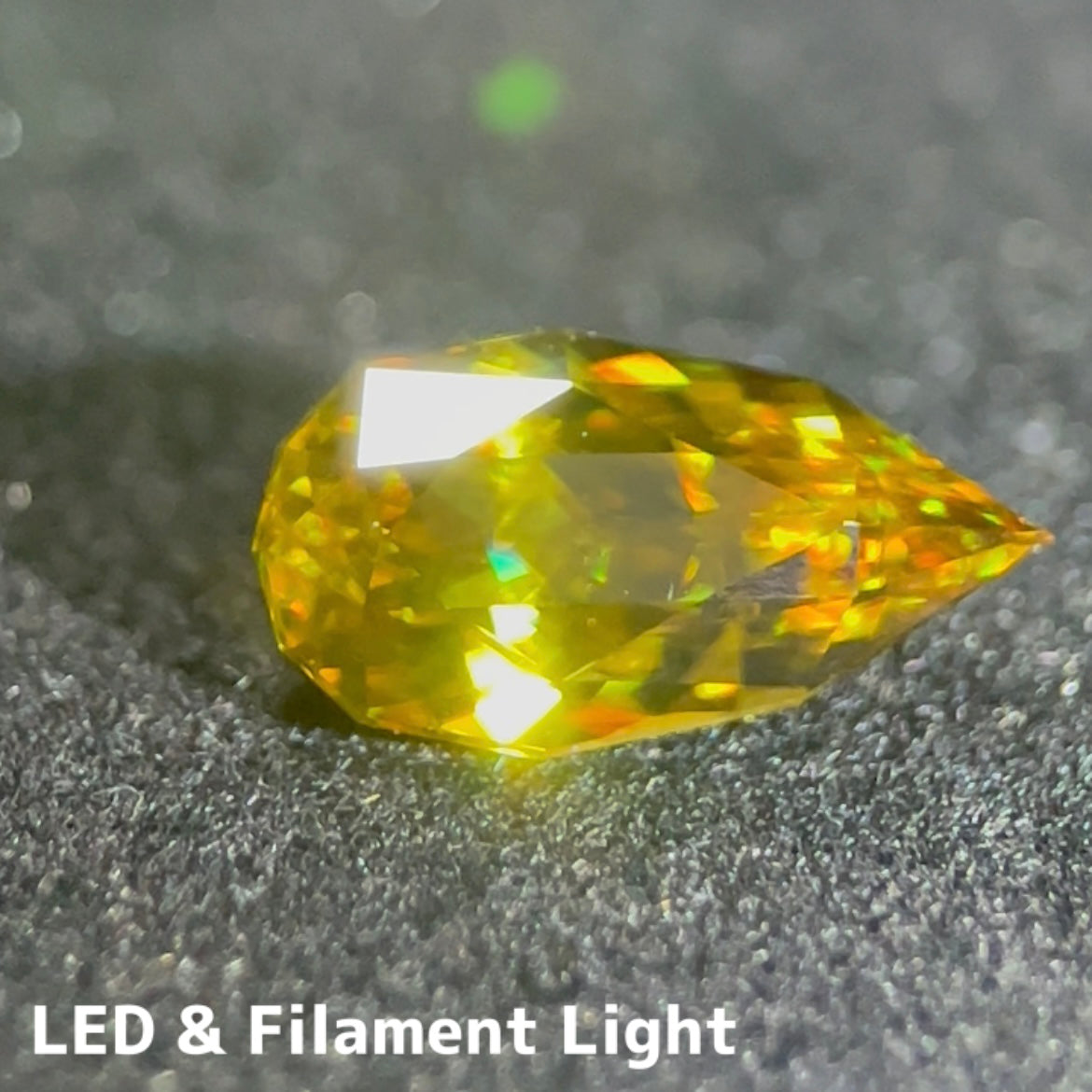 6ctから抽出された鋭くギラめくシャープペアシェイプ★スフェーン1.885ct ピアッちゃん作品★ハラキリプライス