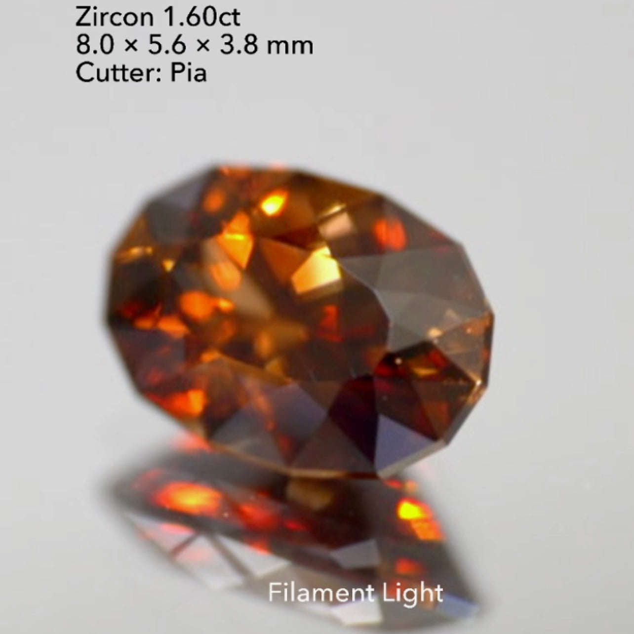 煌めくチョコレートカラー✨ファンシーオーバルジルコン1.60ct💎ピアッちゃん作品👍GTJ名物【HPオークション】こちらはクーポンはごめんなさい🙏