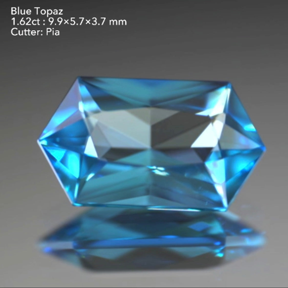長い6角形「ロングヘキサゴン」✨ブルートパーズ1.62ct💎ピアッちゃん作品