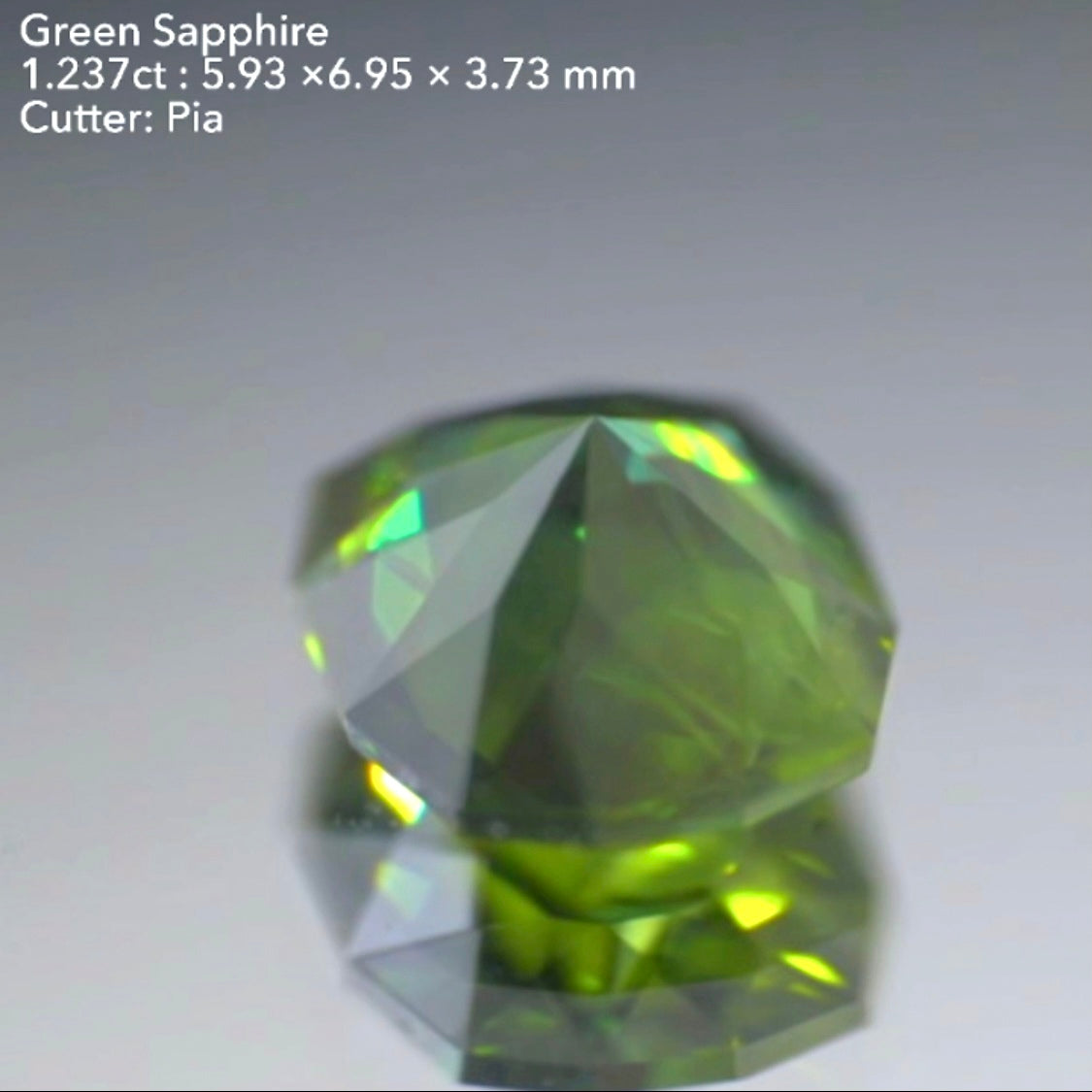 濃くて綺麗なGreen🌳マダガスカル産サファイア1.237ct★ピアッちゃん作品👍GTJ名物【HPオークション】こちらはクーポンはごめんなさい🙏