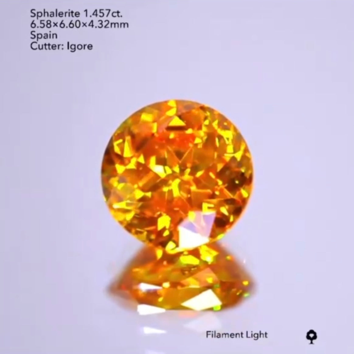 整ったラウンドカットで堂々と輝く🔥スファレライト1.457ct./イガちゃん作品