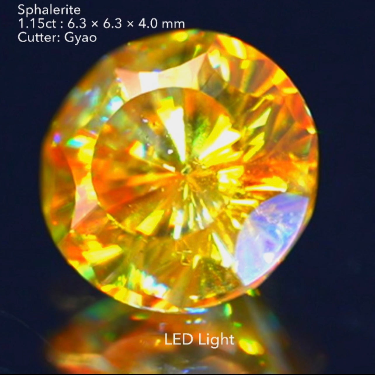 輝く太陽を独り占め☀️スファレライト1.15ct✨新コイン風カット👍ゲオちゃん作品