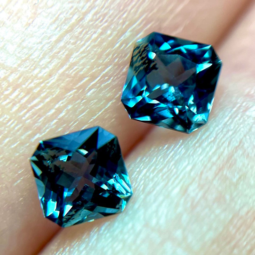 【GTY閉店大感謝】💖 「ラディアント」ロンドンブルートパーズセット計1.00ct💙ピアッちゃん作品✨【5/8インスタライブご紹介品】