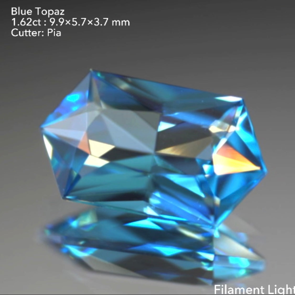 長い6角形「ロングヘキサゴン」✨ブルートパーズ1.62ct💎ピアッちゃん作品