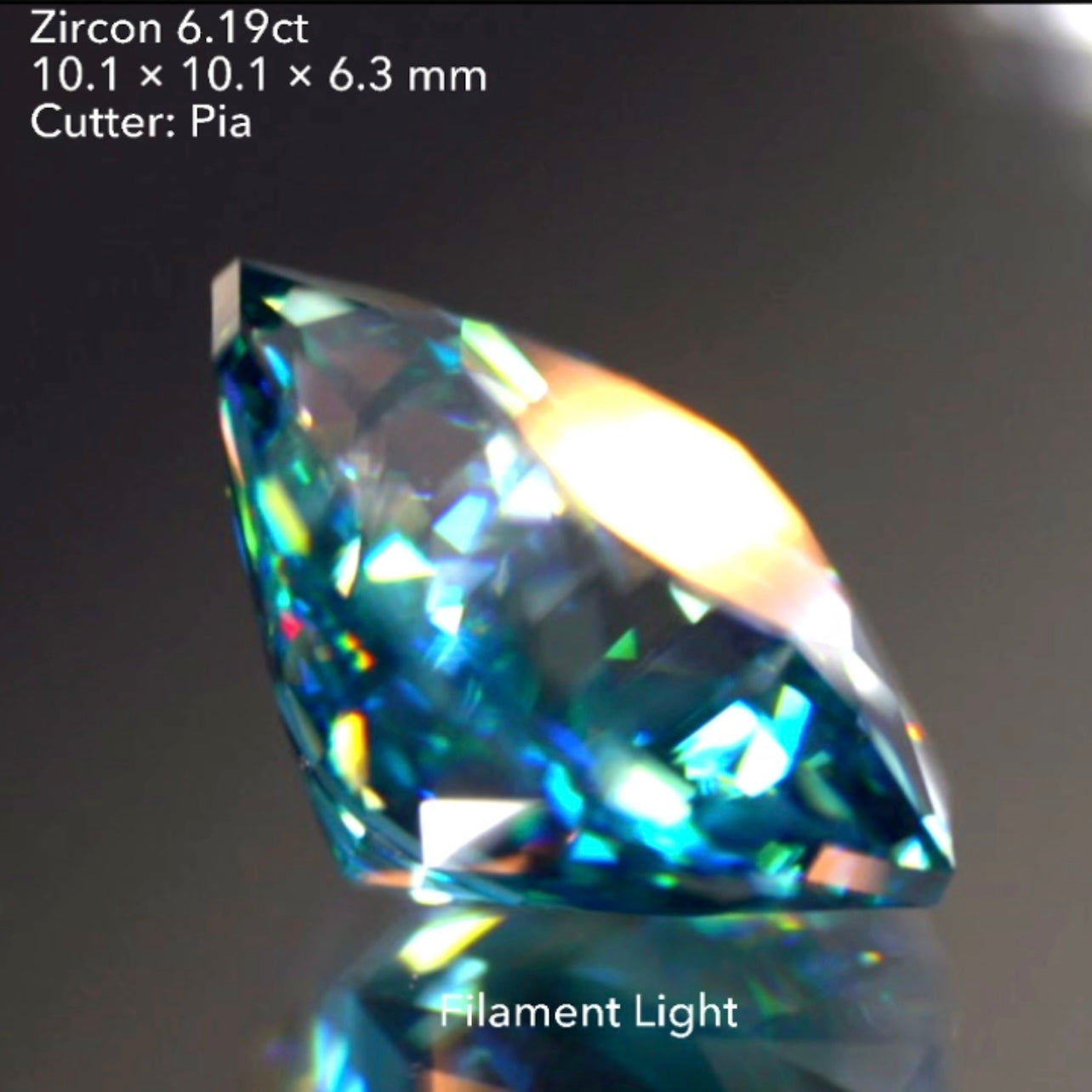 魅力ポイント満載👌大粒ブルージルコン6.19ct💎✨ピアッちゃん作品👍
