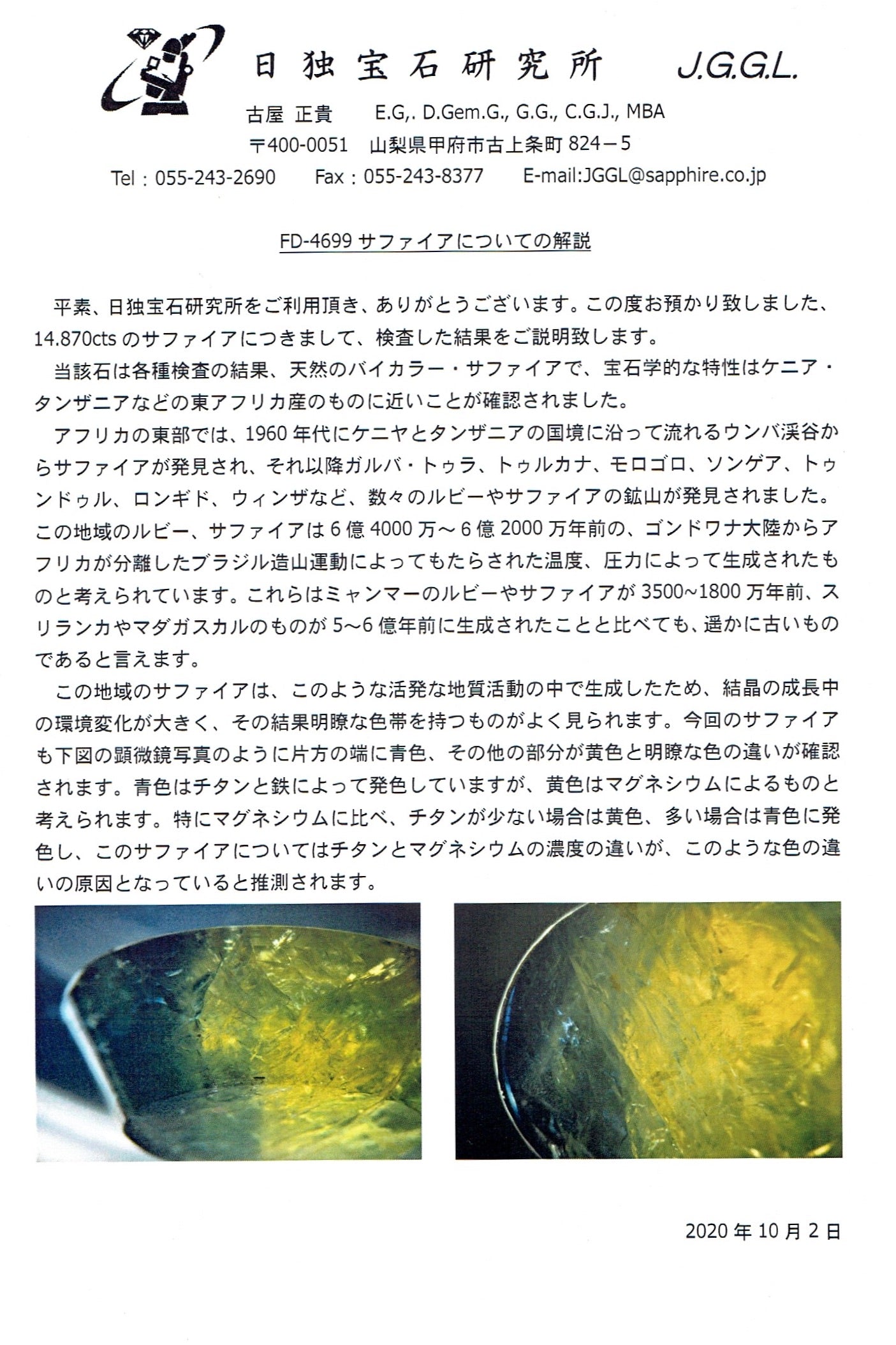 6億4千万年のロマン✨ケニア産非加熱バイカラーサファイア14.875ct💎特別レポートつき♪4月10日・11日の2日間ぽっきり価格でご紹介です❗️❗️