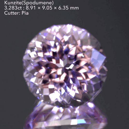 【SOLD OUT】こんなクンツァイトは見たことない❗️16角形ファンシーラウンド✨クンツァイト3.283ct🌸ピアッちゃん💎こちらはお問合せ一番乗り特価でご紹介です♪