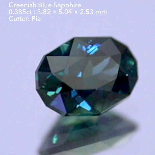 【お客さま専用】多色・カラーバンドを楽しむ美色✨グリニッシュブルーサファイア 0.385ct💎ピアッちゃん作品🌟5/17.13:00まで❗ZBご利用🆗🙆