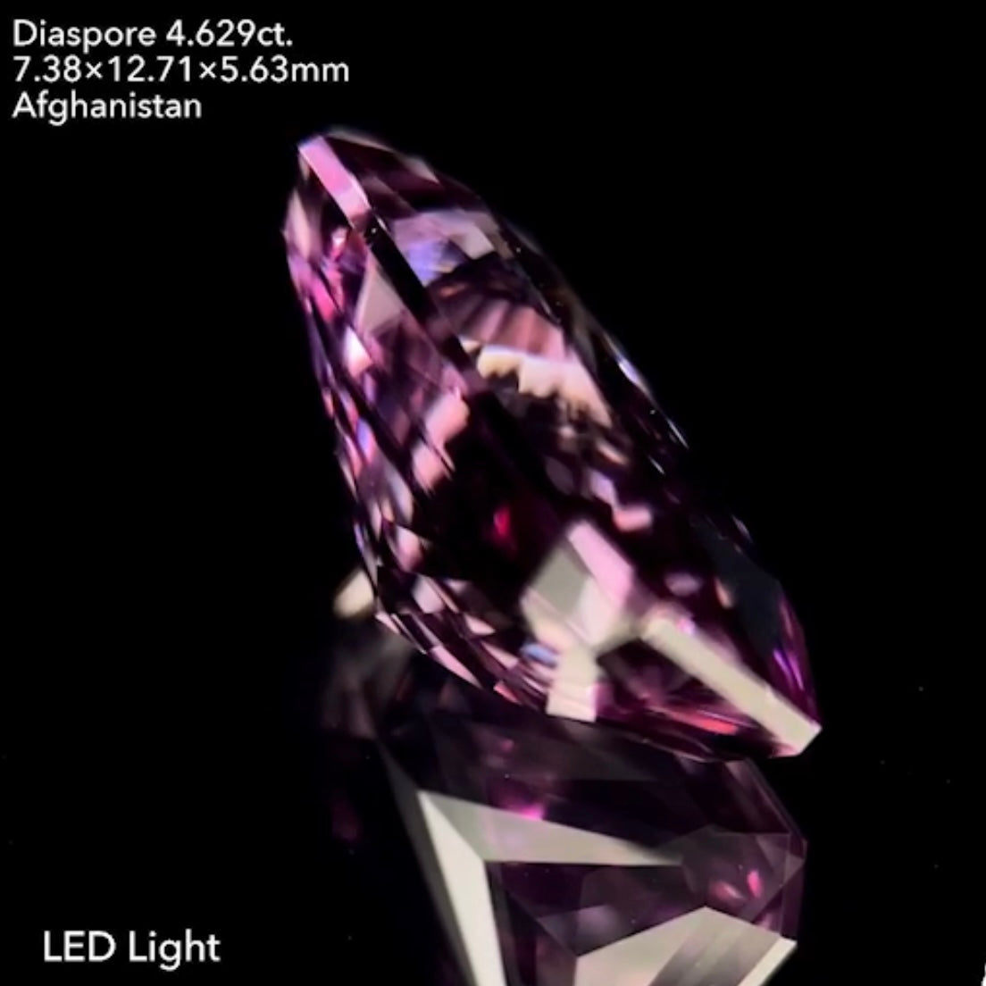 ゲオちゃんのオクタゴンリボンカット!ワンポイントプラスでより洗練された輝き★ダイアスポア4.629ct【カッター当てクイズ作品③】