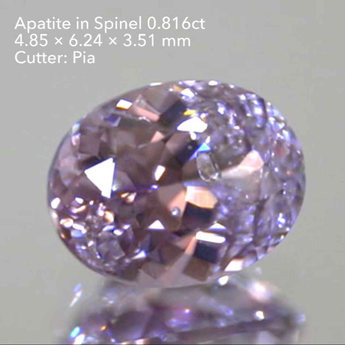 【SOLD OUT】カットもインクルもキラッキラ✨アパタイトinスピネル0.816ct💎ピアッちゃん作品