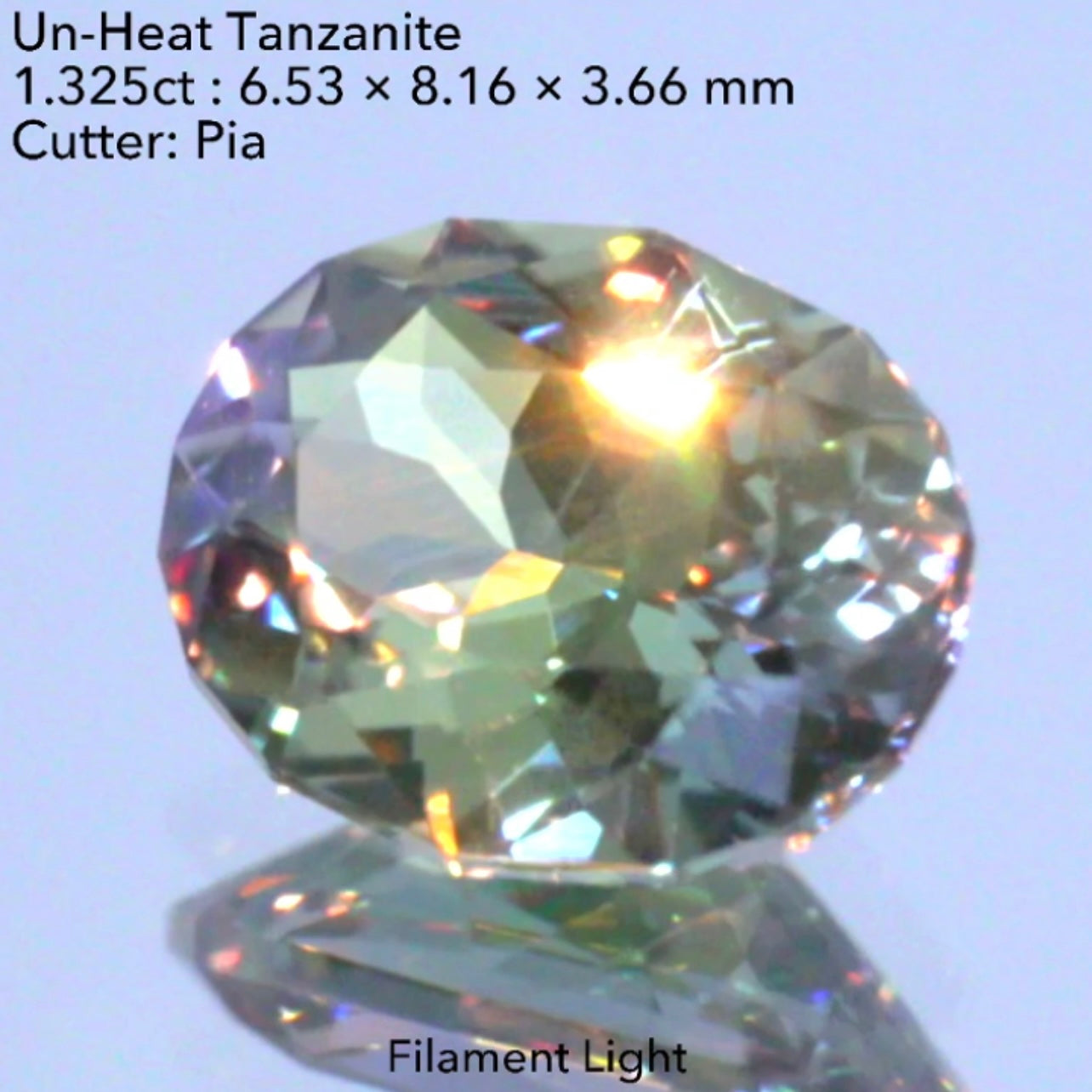 大きい面に広がる“美色グリーン”と“うるうる感”✨👍非加熱ゾイサイト(タンザナイト)1.325ct💎ピアッちゃん作品✨今なら『クーポン or ZB』のご利用もOK❗️