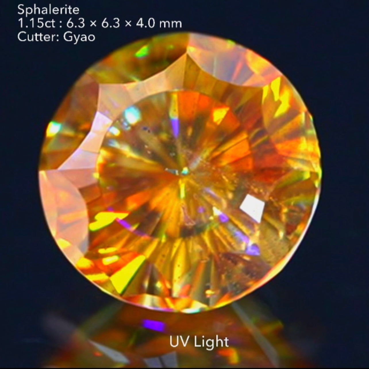 輝く太陽を独り占め☀️スファレライト1.15ct✨新コイン風カット👍ゲオちゃん作品
