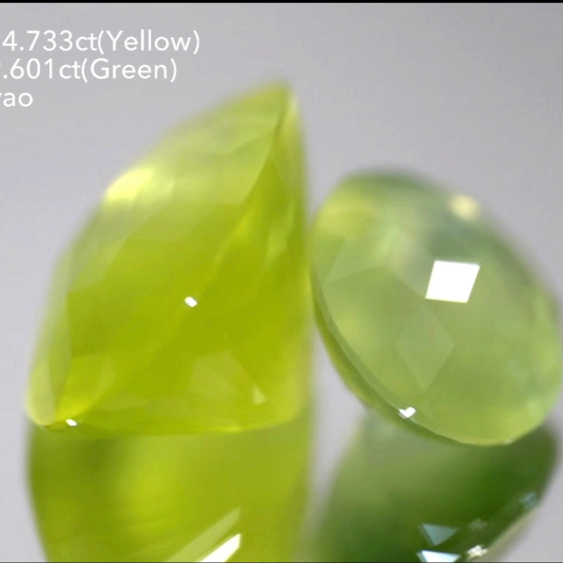 【SOLD OUT】傑作👏両面キューブの大粒イエロープレナイト24.733ct💎ゲオちゃん作品