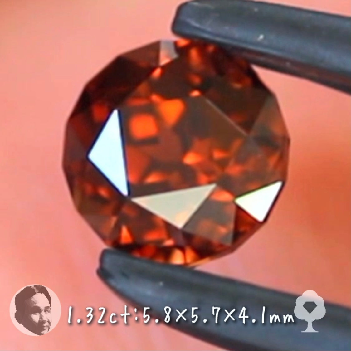 第2スタジオからご紹介✌️進化系カット!“テーブル4角・輪郭16角”のファンシーラウンド✨レイ先生作品ジルコン1.32ct