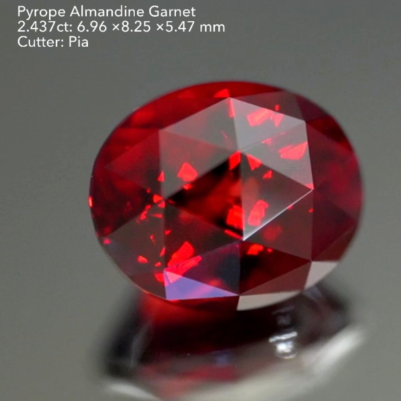 【ご当選者さま専用】燃えるような「赤」🔥パイロープアルマンディンガーネット2.437ct✨💎ピアッちゃん作品