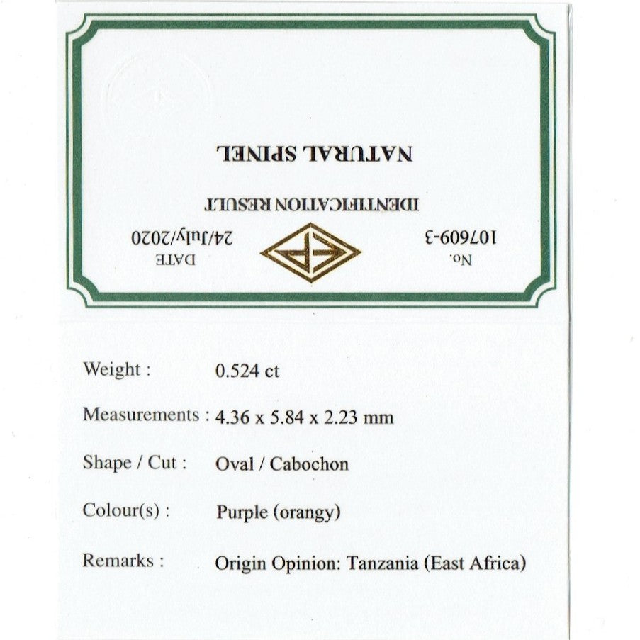 【セット3】どちらも“Orangy Purple”ファセット&カボション2個セット💎🔮渋い色合いのスピネル2個計1.231ct✨