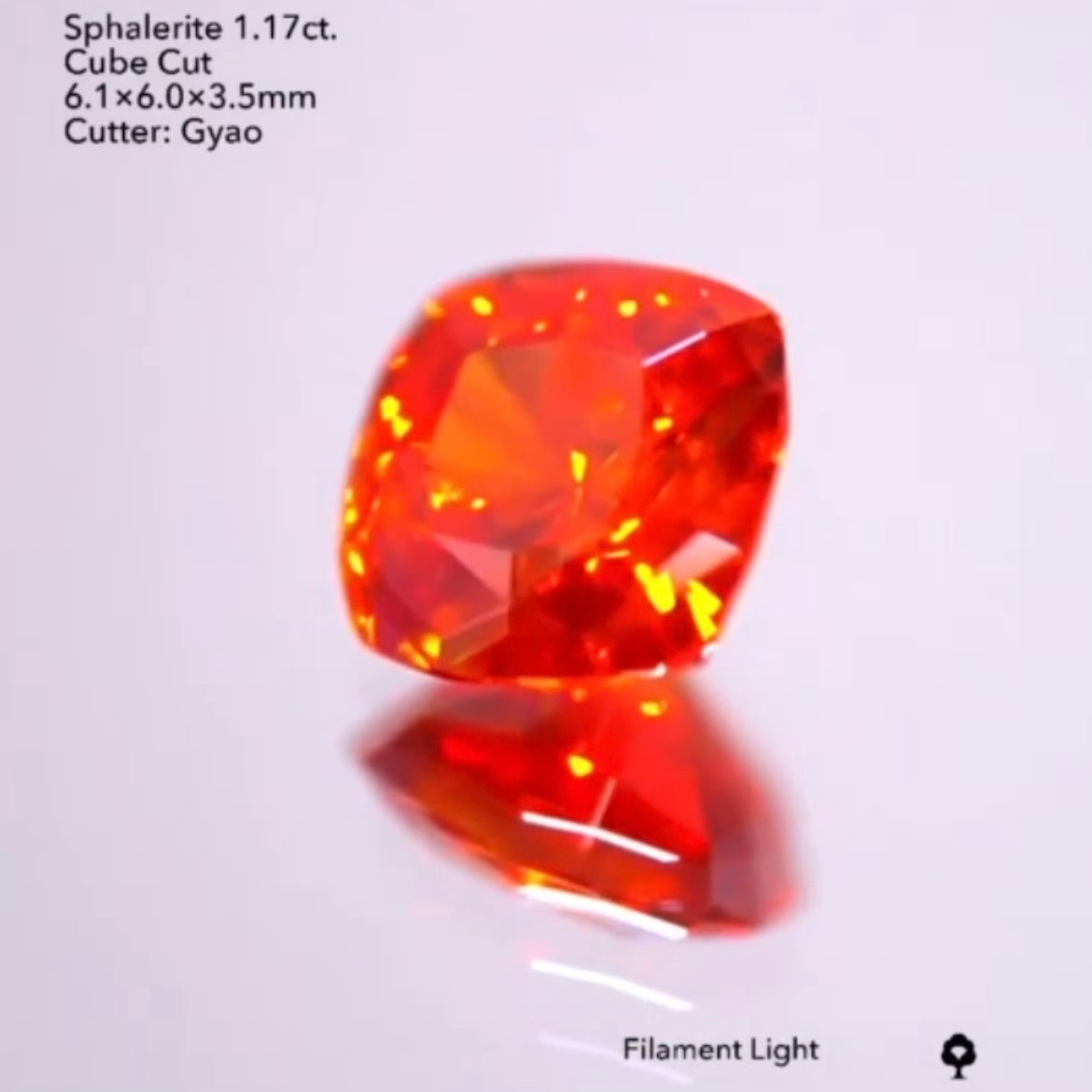 透き通る艶オレンジ🔥スファレライト1.17ct./ゲオちゃん作品