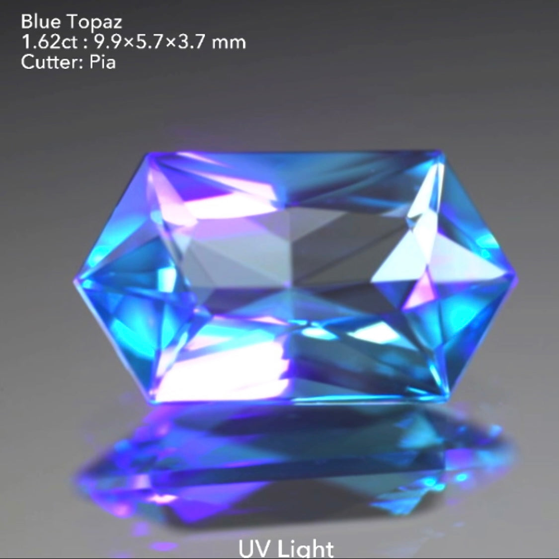 長い6角形「ロングヘキサゴン」✨ブルートパーズ1.62ct💎ピアッちゃん作品