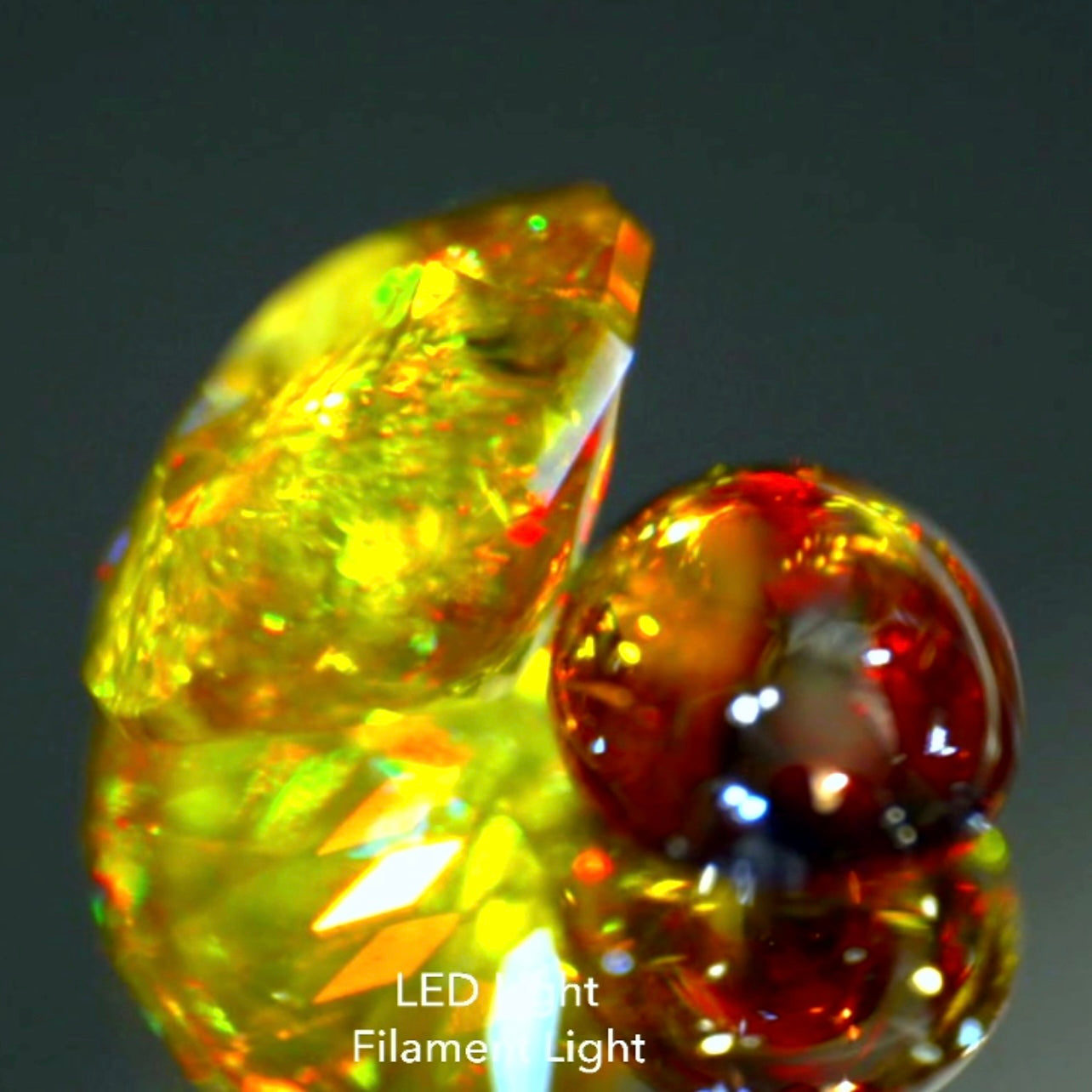 【SOLD OUT】【第2弾 セット11】これもスフェーンならではのキラキラです✨虹インクル2.00ct🌈&ウィスキーカボション0.93ct🥃コチラはお問合せ一番乗り特価でご紹介です♪