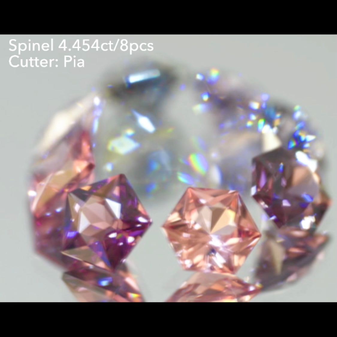 【SOLD OUT】特別出品✨色違いスピネル3〜10角形の『多角形セット』8個で4.454ct💎  ピアッちゃん作品👍お問合せ一番乗り特価でご紹介です♪